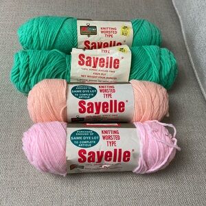 Sayelle•PASTEL Yarn Combo•bundle of 4 Vintage